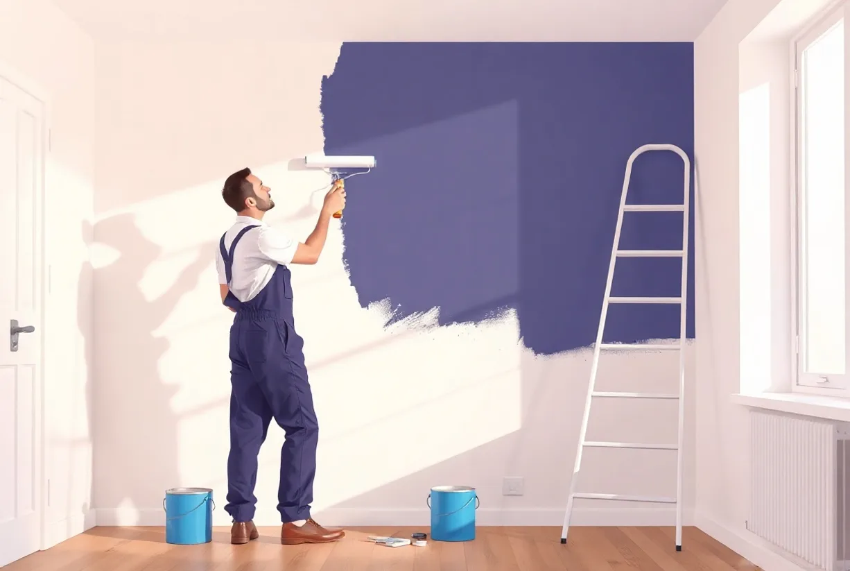 Peintre Canteleu 76380 en intervention sur un chantier